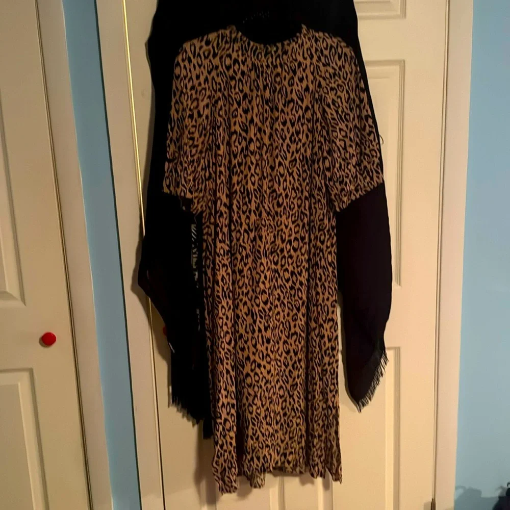 Anthropologie MacKenzie Animal Print Tunic Dress L - Picture 2 of 5